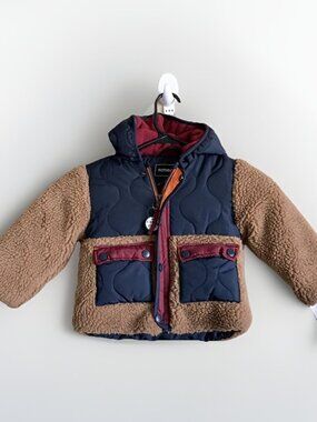 S Rothschild & CO Baby Boys Mix Media Jacket With Sherpa Size 2T